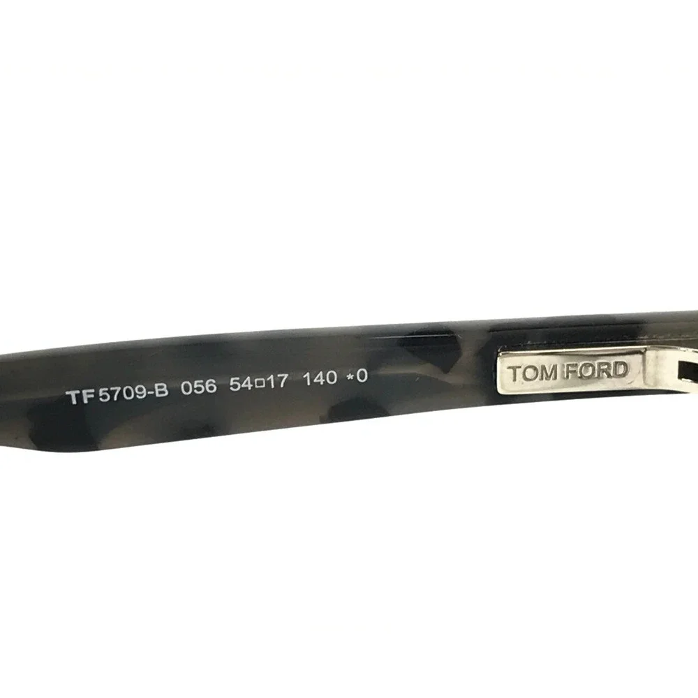 Tom Ford Eyeglasses Frames TF5709-B 056 Shiny Dark Gray Havana Cat Eye 54-17-140